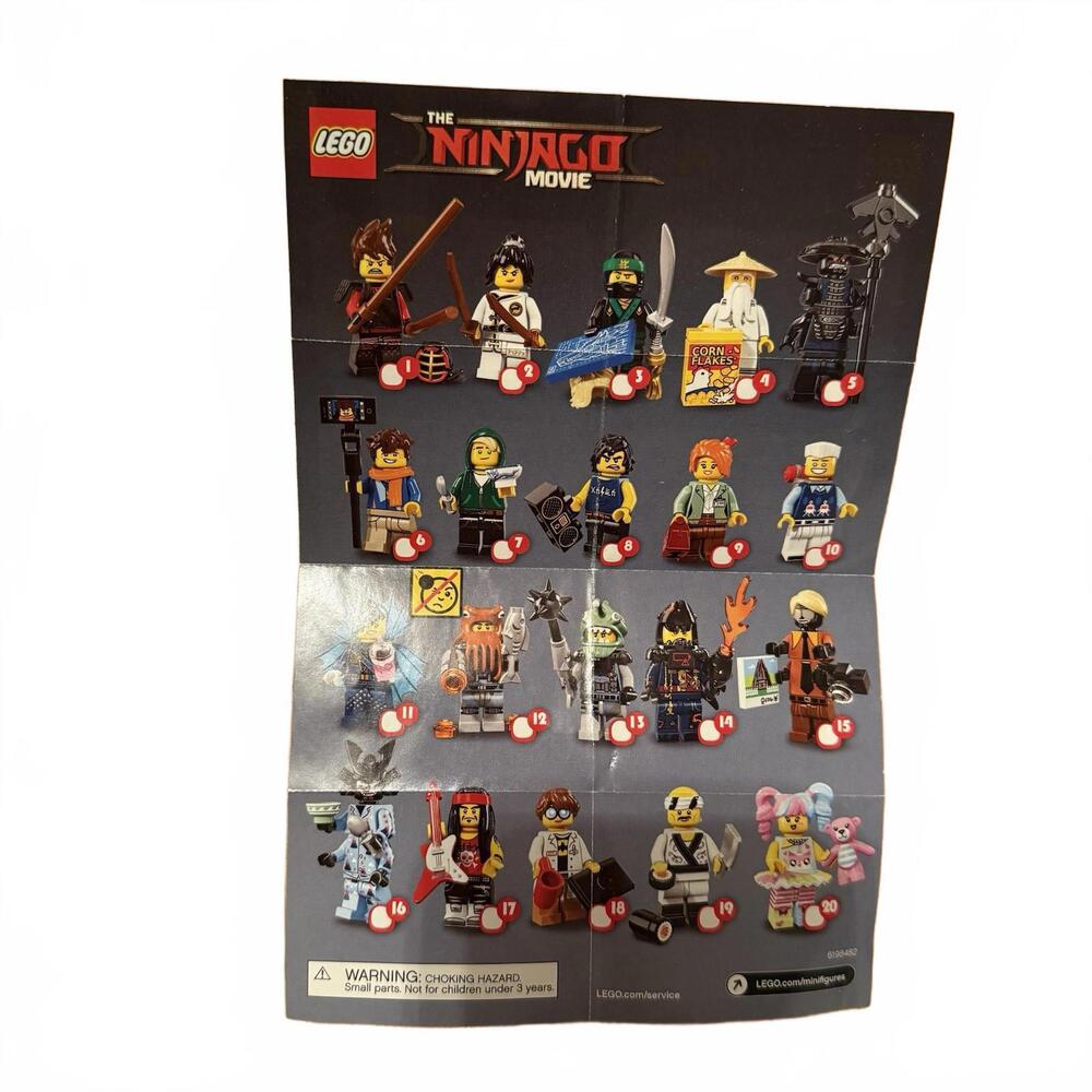 Lego Mini Figures - Series Ninjago Movie - Information Sheet ONLY